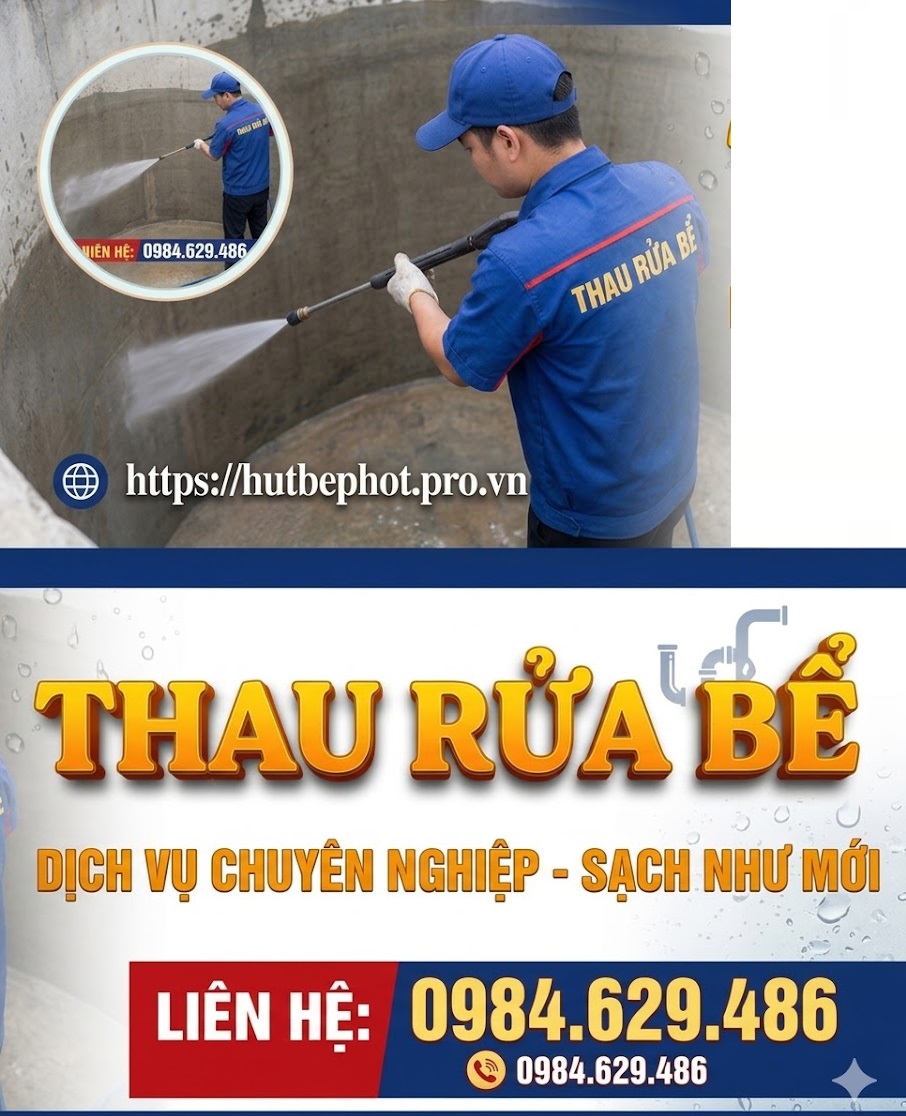 Thau rửa bể nước ngầm, vệ sinh bồn inox sạch sẽ an toàn